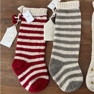 West Elm Holiday Stockings Set of 2
Red and grey striped